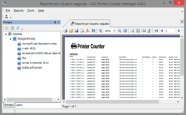 LDL Printer Counter Manager